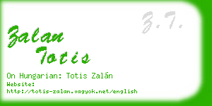 zalan totis business card