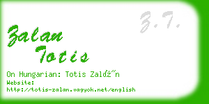 zalan totis business card